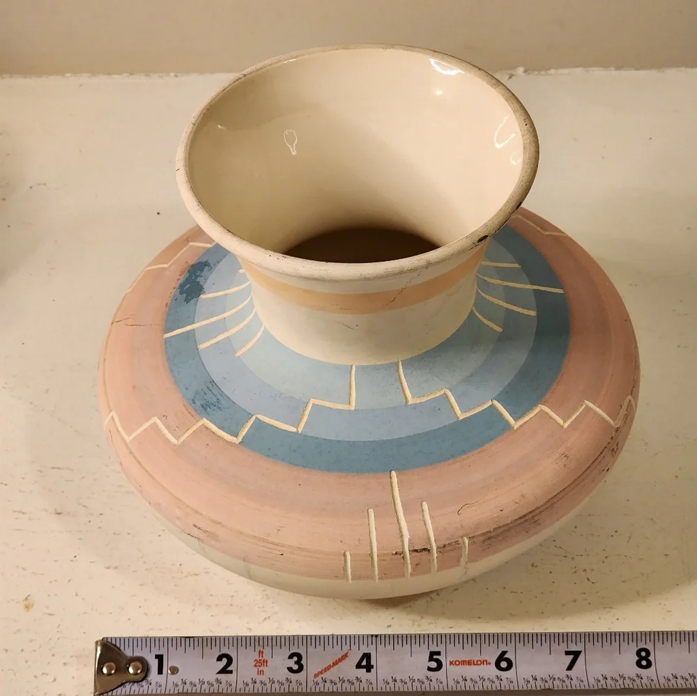 Southwest Clay‎ Pot Vase Signed By Artist (Stiles)